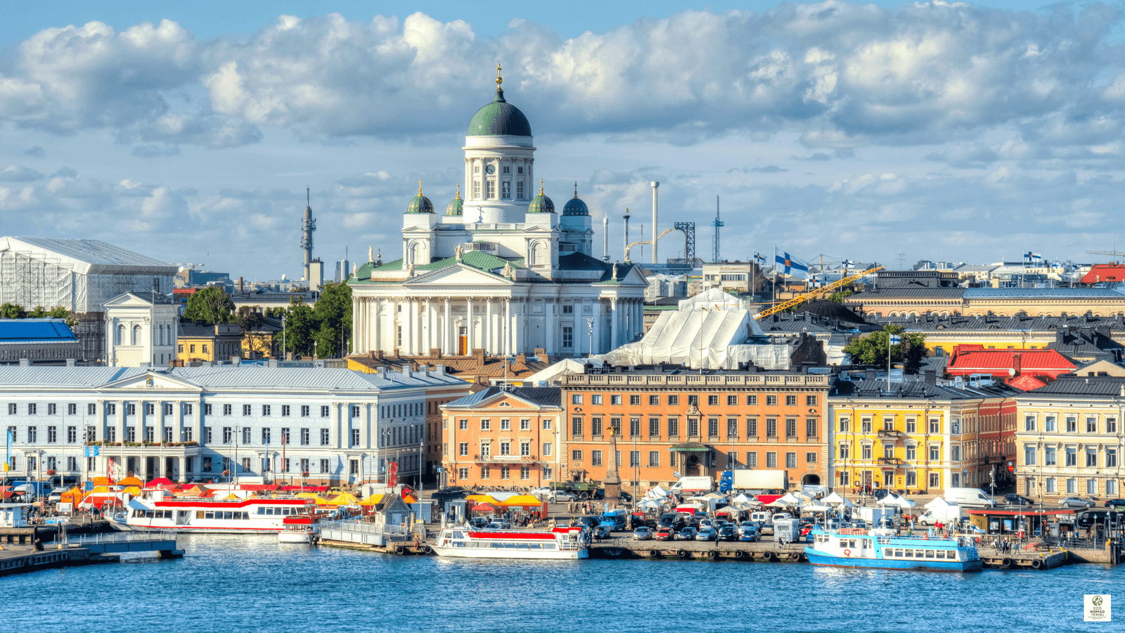 Helsinki harbor at sunrise — one of the cleanest and most innovative workation cities 2025